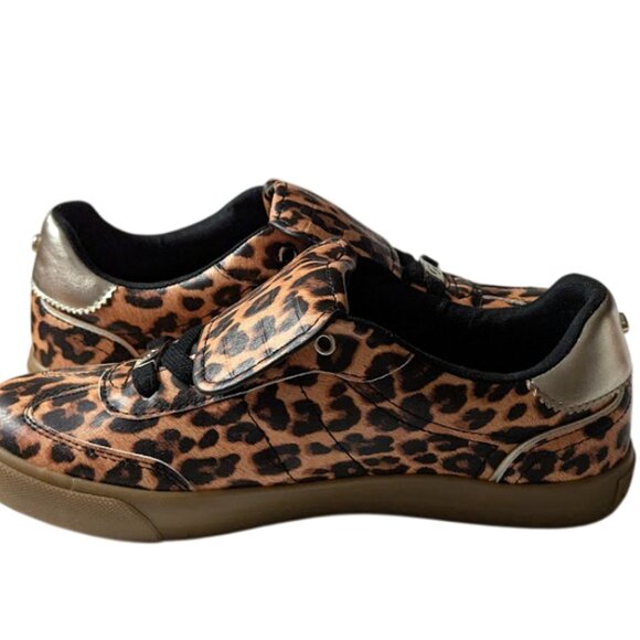 GBG Los Angeles Leopard Print Lace-up w/Flap Sneakers NWOB Womens Size 7.5 & 8 - Picture 5 of 9